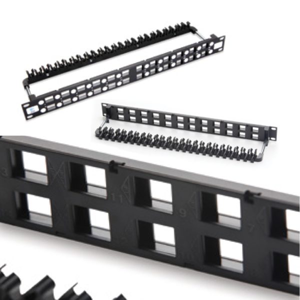 Unshielded Snap-in Blank Patch Panels for Angled Jacks